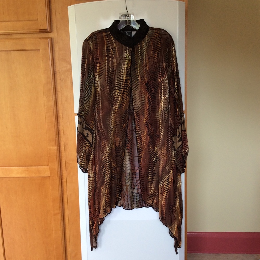 100% Silk Handmade Long Sleeve Overlay